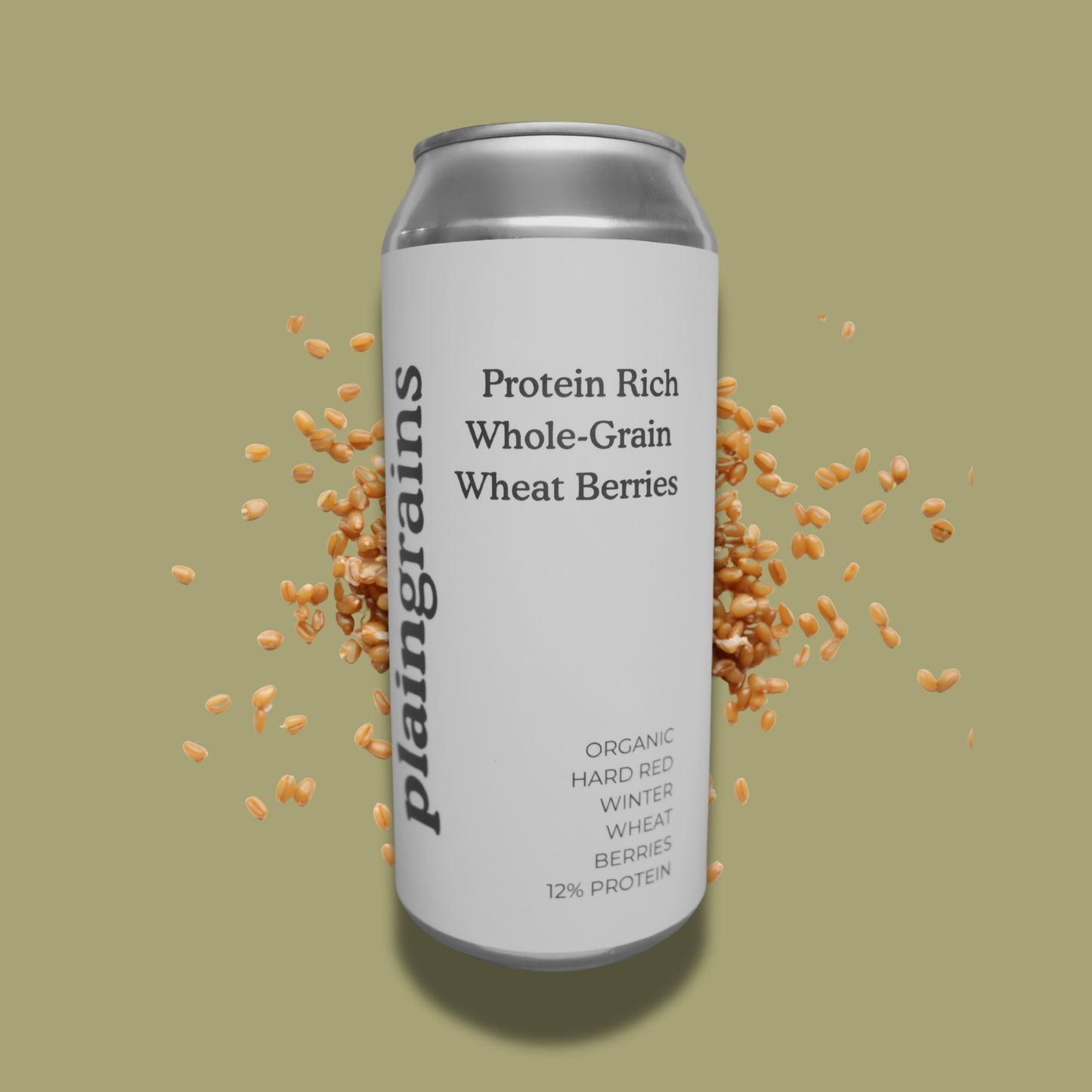 Single - Dry Organic Hard Red Winter Wheat Berries 12% Protein