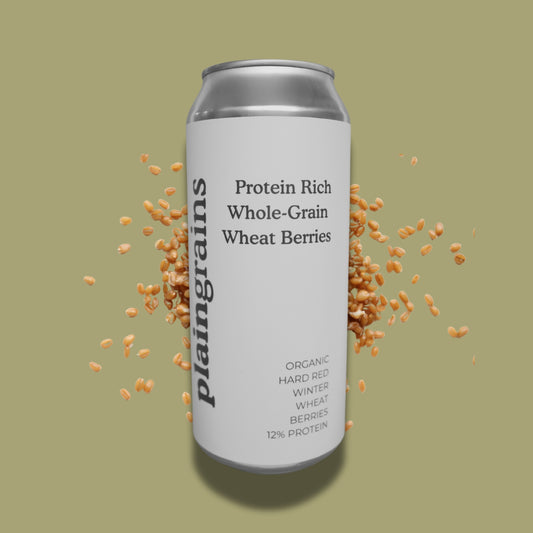 Single - Dry Organic Hard Red Winter Wheat Berries 12% Protein
